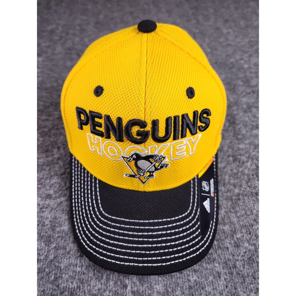Adidas Pittsburgh Penguins Hockey Hat NHL Authentic Pro Collection S/M